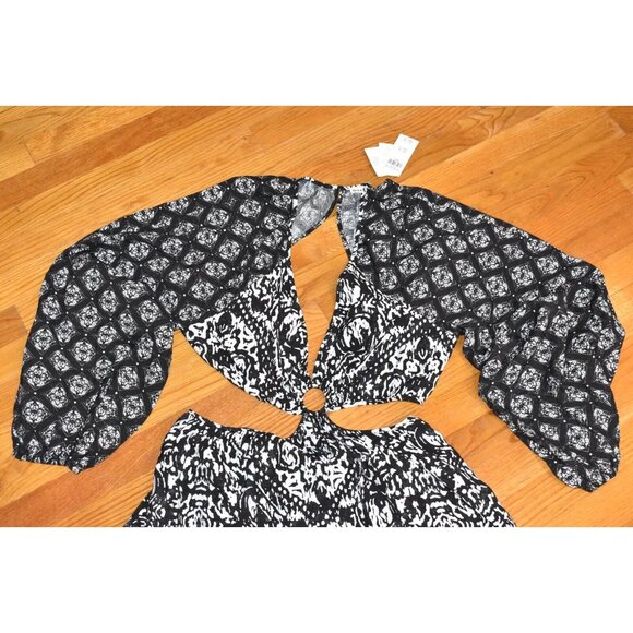 ABERCROMBIE & FITCH Long-Sleeve Plunge Cutout Maxi Dress Size LARGE NWT!  RT120 - Picture 7 of 8